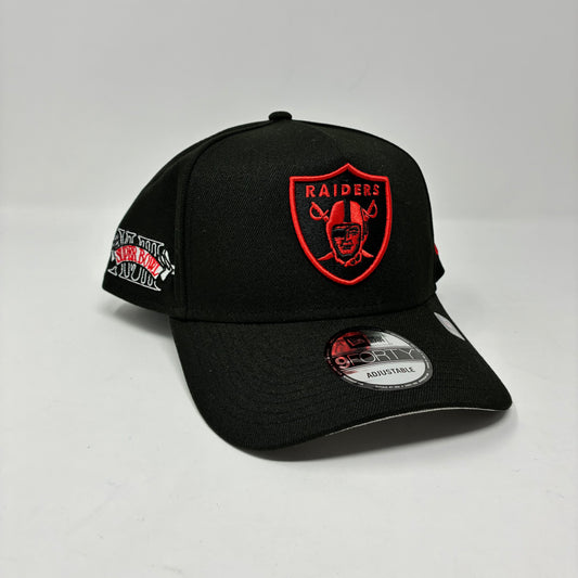 9Forty Las Vegas Raiders Black/Red NFL Super Bowl XVIII Cap- Gray UV