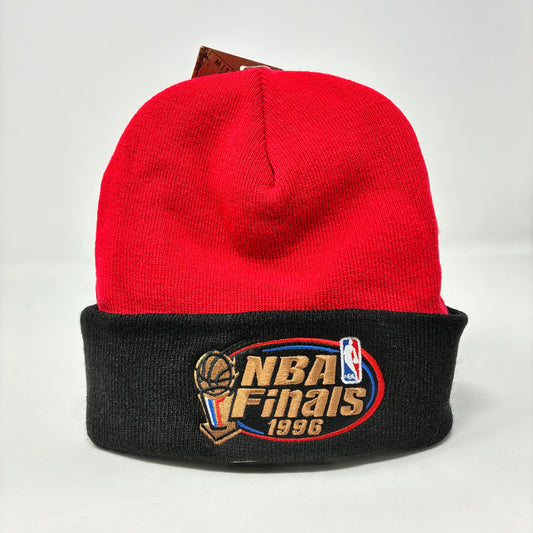 NBA Mitchell & Ness 1996 Finals Red and Black Beanie OS