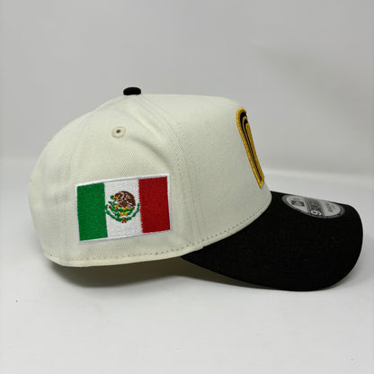 9Forty A-Frame Snapback Mexico World Baseball Classic W/ Flag Chrome/Black - Gray UV Cap