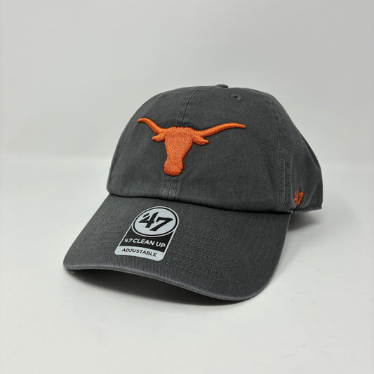 ‘47 Clean up Texas Longhorns Charcoal Gray Adjustable Cap