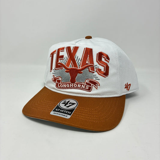 ‘47 Hitch Texas Longhorns White Prime play Adjustable SnapBack cap