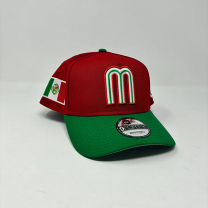 9Forty Mexico M Red/Green Mexico Flag Cap- Gray UV