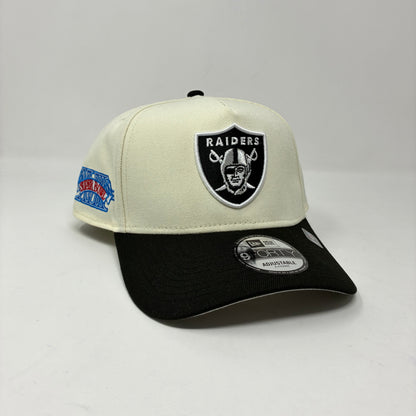 9Forty Las Vegas Raiders Super Bowl VXIII White Cream/Black Cap- Gray UV