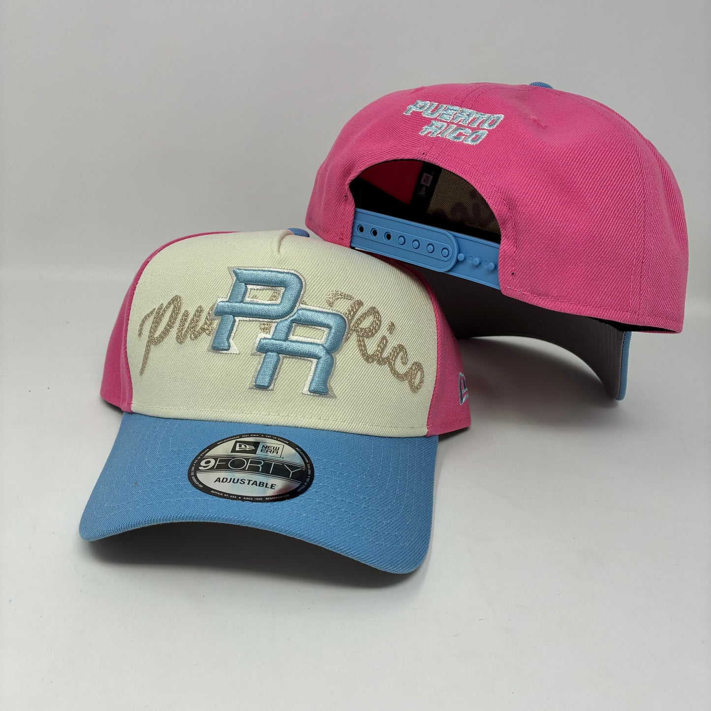 9Forty Puerto Rico A-Frame SnapBack Pink Cap