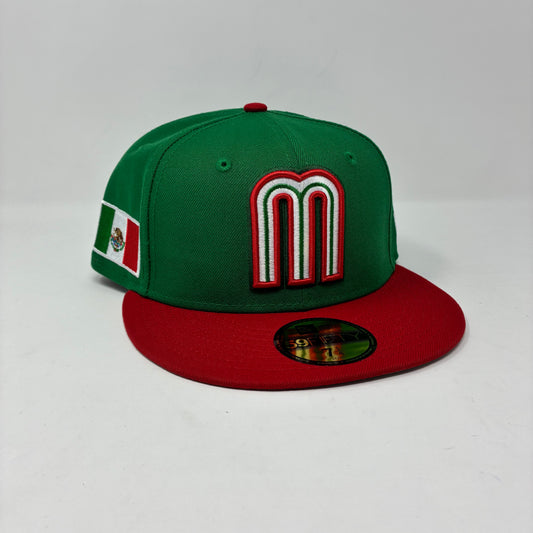 59Fifty Mexico World Baseball Classic On-field 2T Green/Red Cap- Grey UV