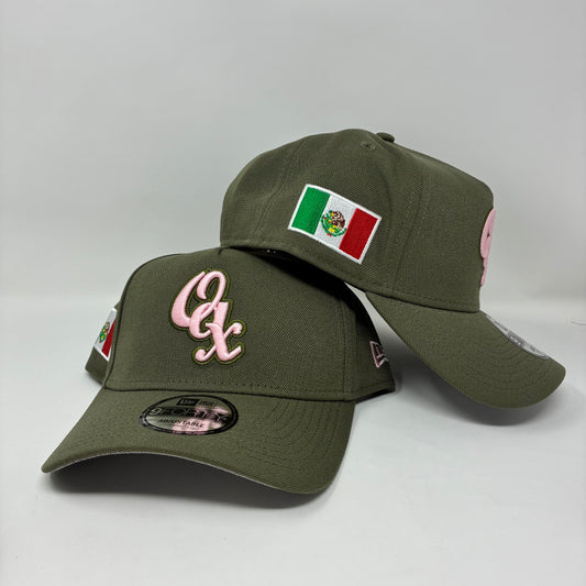 9Forty A-Frame Snapback LMB Guerreros de Oaxaca Olive - Grey UV Cap
