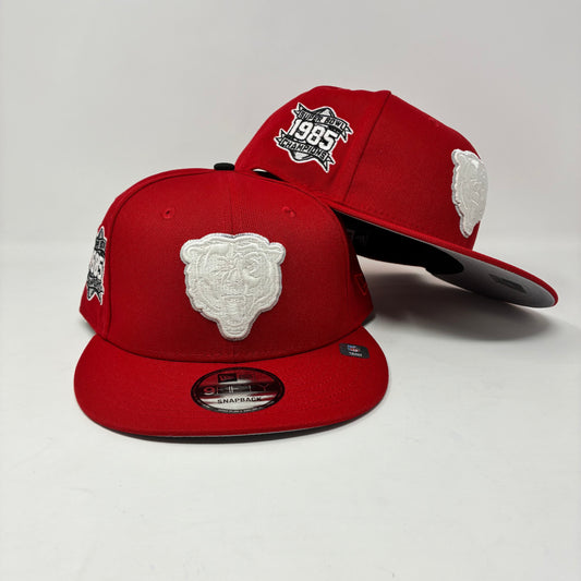 9Fifty Red Chicago Bears NFL Super Bowl 1985 Champions Cap- Gray UV