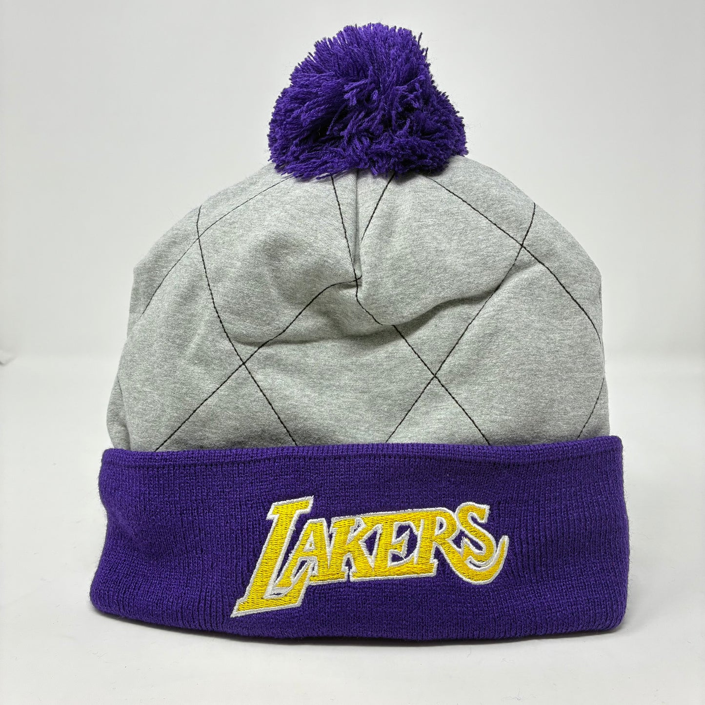 NBA Mitchell & Ness Quitled Pom Beanie HWC Lakers OSFA