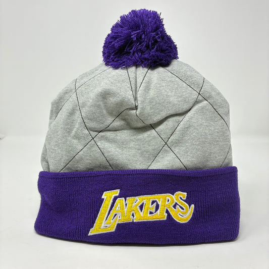 NBA Mitchell & Ness Quitled Pom Beanie HWC Lakers OSFA