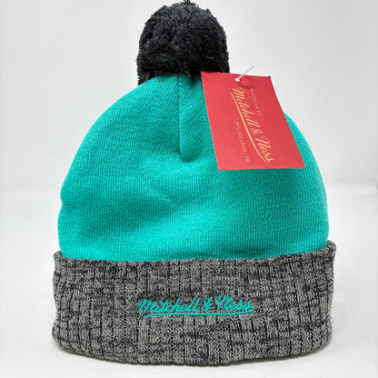 NBA Mitchell & Ness Two Tone Pom Beanie HWC Spurs OS
