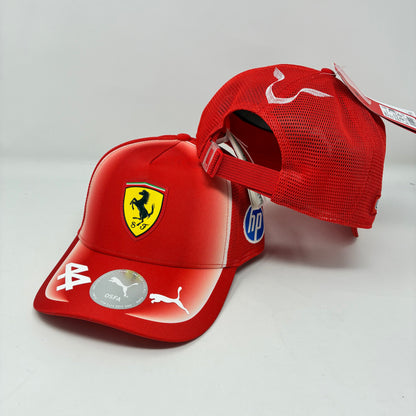 Scuderia Ferrari F1 2026 Lewis Hamilton Team Trucker Hat - Puma Red