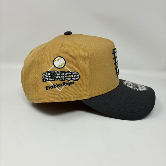 9Forty A-Frame Snapback LMB Diablos Rojos Del Mexico Tan - Grey UV Cap