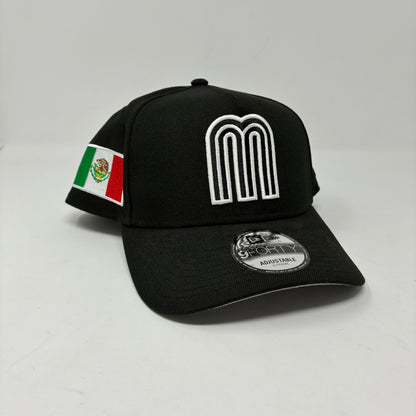 9Forty A-Frame Snapback Mexico World Baseball Classic Black/Black Cap- Grey UV