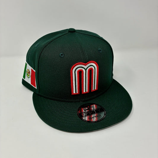 New Era 9Fifty Mexico World Baseball Classic Hat Dark Green