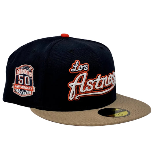 59Fifty Los Astros Navy/Tan 50th Anniversary