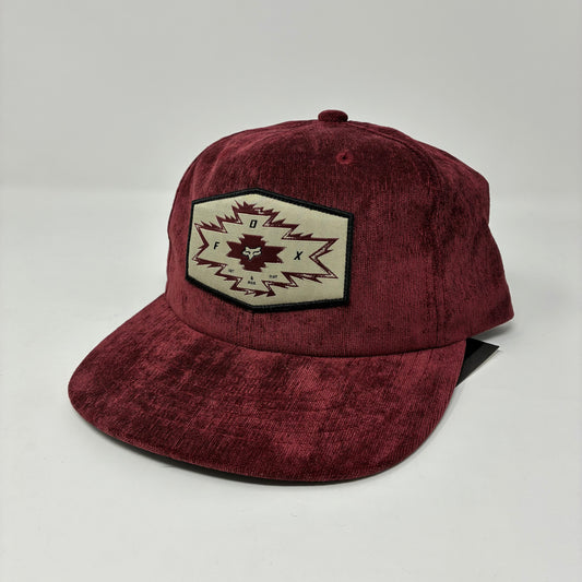 FULL FLUX Snapback Hat Dark Maroon Fox