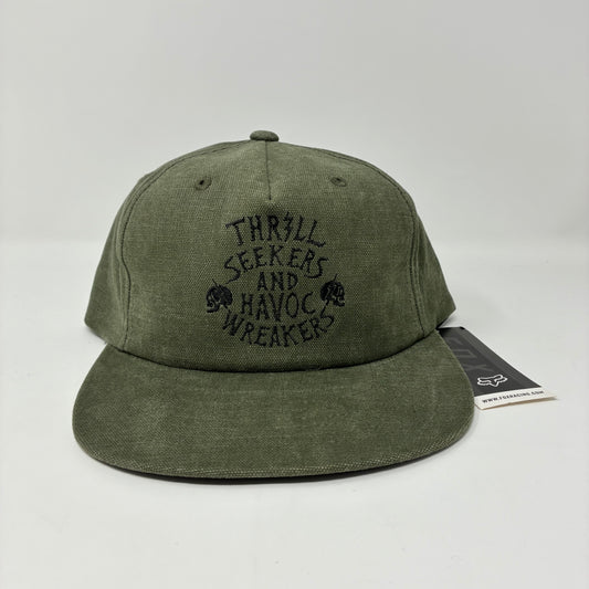 NO CONTEST Snapback Army Green Fox Hat