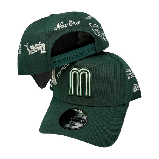 9Forty A-Frame Snapback Mexico Anniversary Forest Green - Grey UV