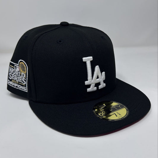 59Fifty Los Angeles Dodgers 2024 Campeones de la Serie Mundial Rojo UV