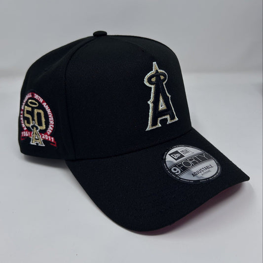 9Forty Los Angeles Angels 50.º aniversario UV rojo