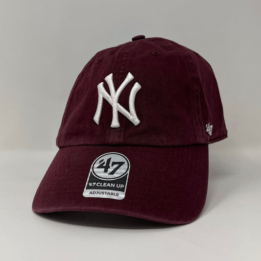 '47 Limpiar los Yankees de Nueva York Dk Maroon