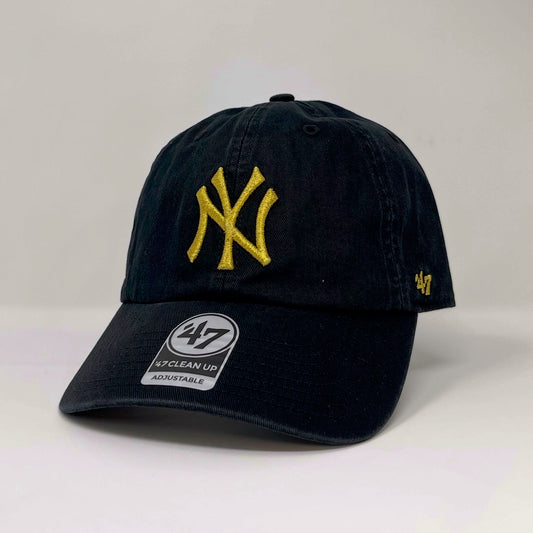 '47 Clean Up New York Yankees Negro metalizado/dorado