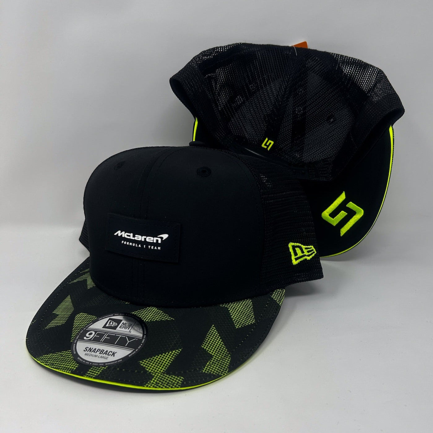 McLaren F1 New Era 9Fifty Lando Norris Geo Pre Curve Hat - Black