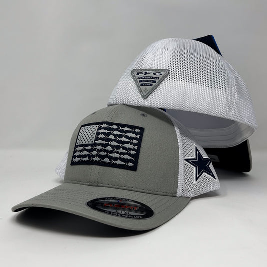 Dallas Cowboys USA Flag PFG Gray/Navy