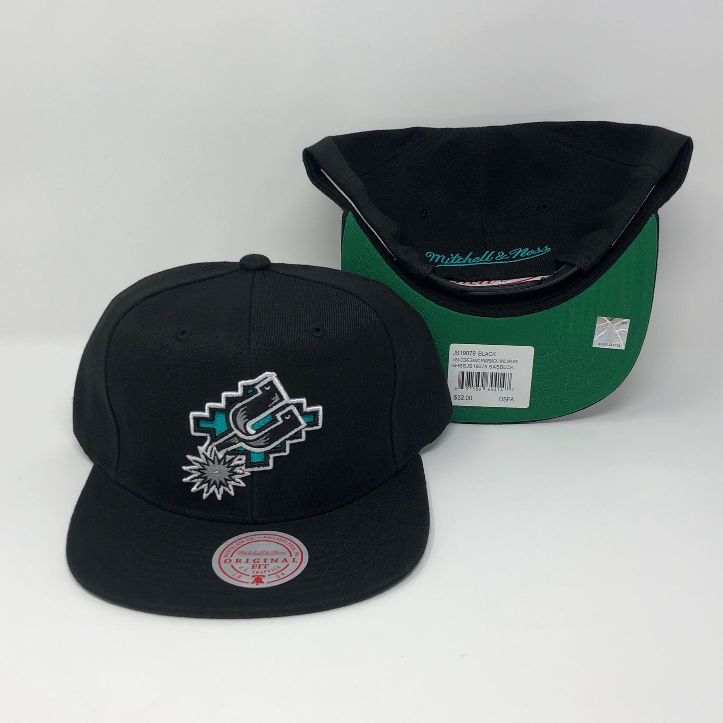 Mitchell Ness San Antonio Spurs Hwc Basic Classic Snapback Cap
