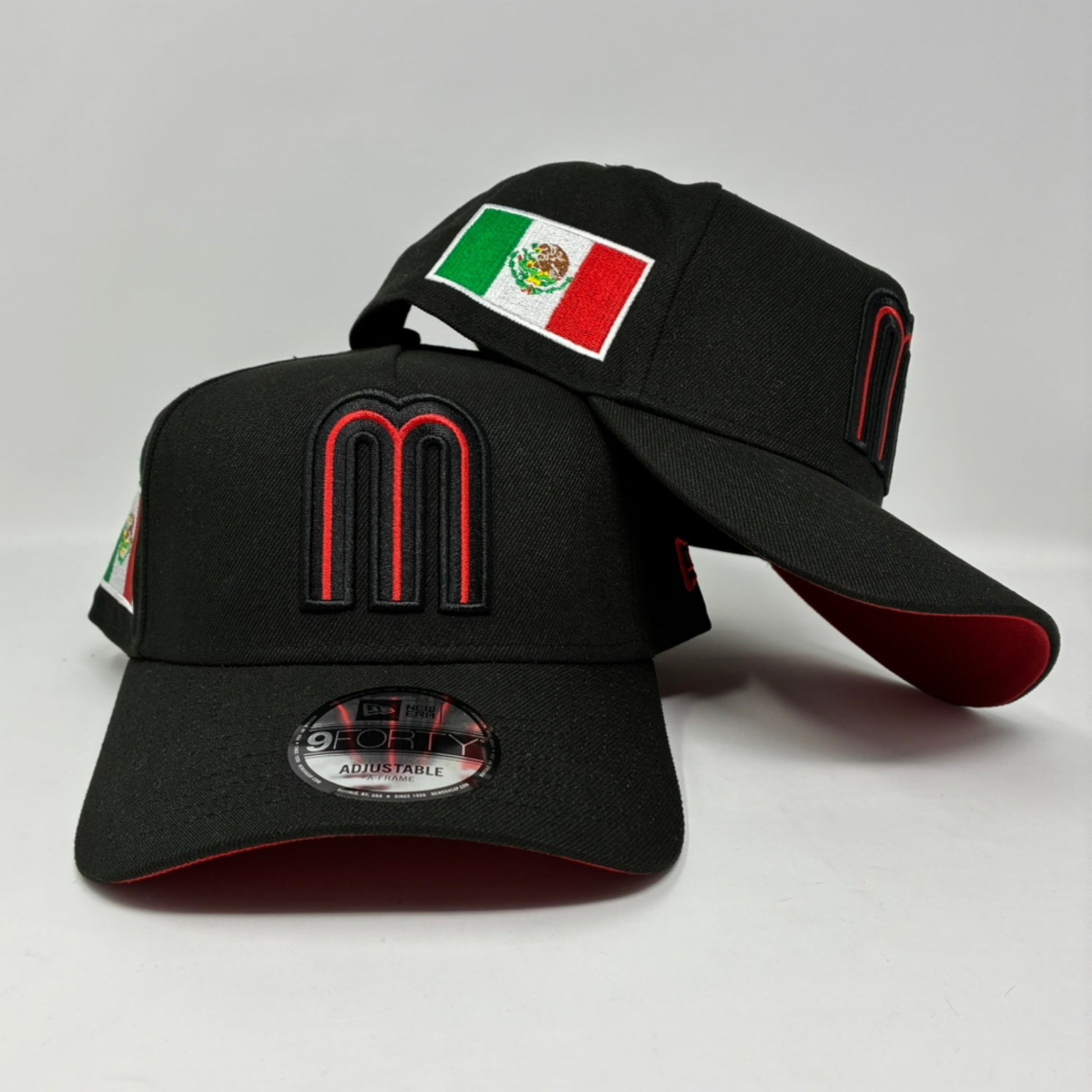 9Forty Mexico black with Mexico side flag LMB - Cardo Caps