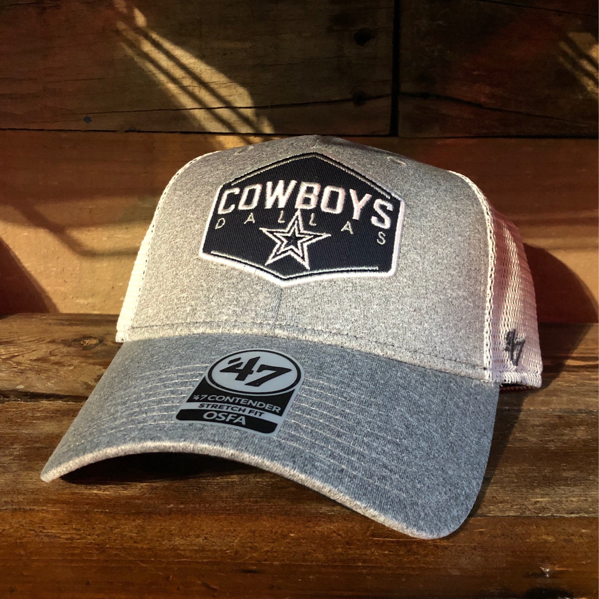 DALLAS COWBOYS HITCH GRAY 47 CONTENDER STRETCH FIT OSFA - Cardo Caps
