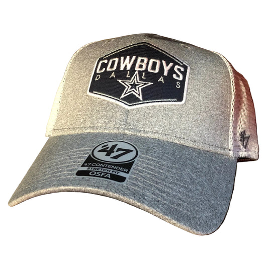 DALLAS COWBOYS HITCH GRAY 47 CONTENDER STRETCH FIT OSFA - Cardo Caps