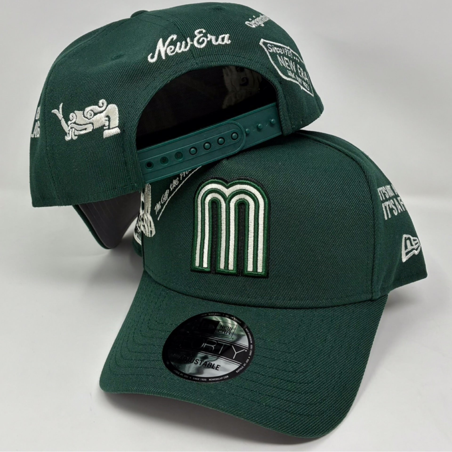 9Forty A-Frame Snapback Mexico Anniversary Forest green - Grey UV - Cardo Caps
