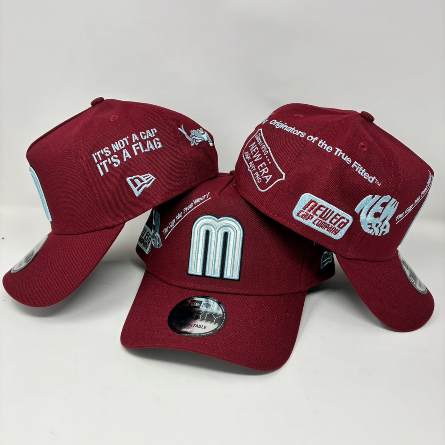 9Forty A-Frame Snapback Mexico Anniversary Logos Maroon - Grey UV - Cardo Caps
