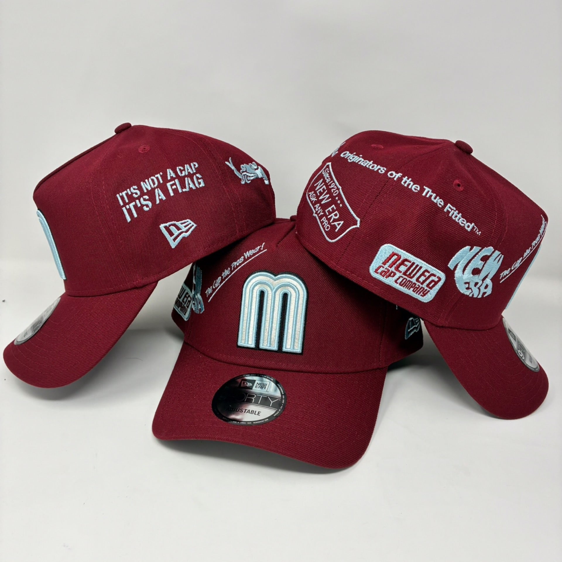 9Forty A-Frame Snapback Mexico Anniversary Logos Maroon - Grey UV - Cardo Caps